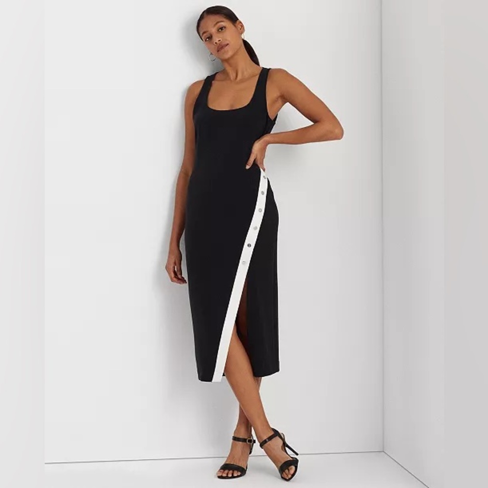 LAUREN RALPH LAUREN Women's Two-Tone Crepe Sheath Dress, Size 2